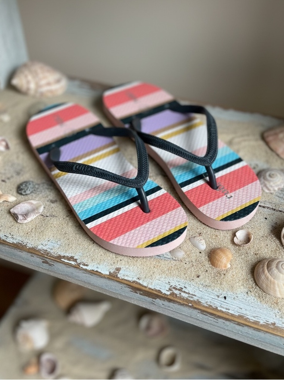 rubi ® Women’s Rubber Thong Flip-Flops
Two Pair Included 
NWT
